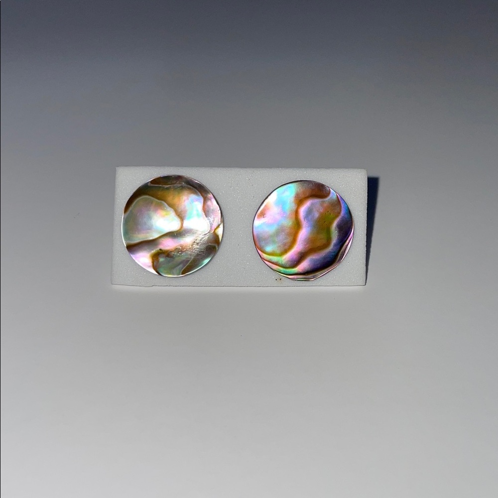 NWOT Vintage Iridescent Abalone Shell Earrings